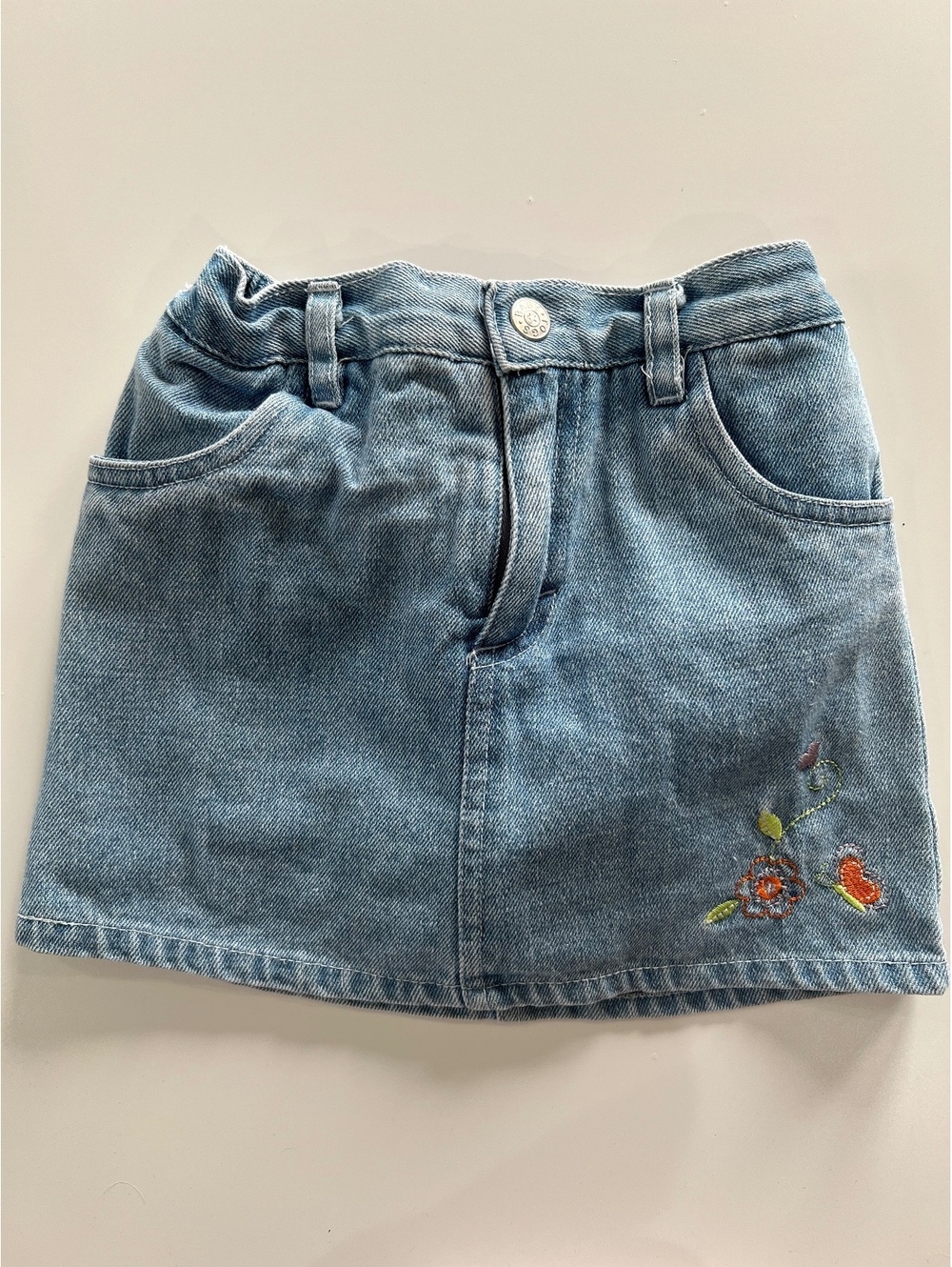 vintage baby togs denim skort
